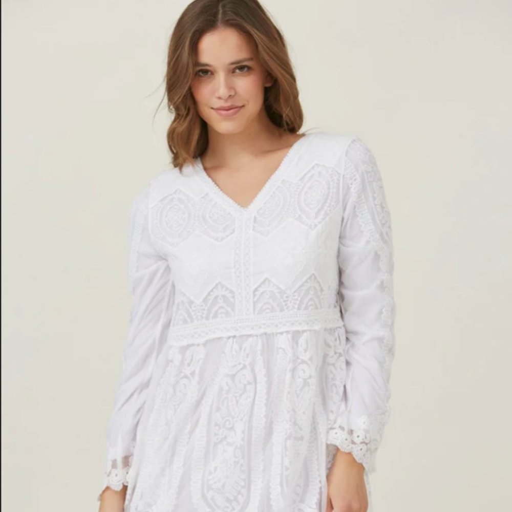 White long dress